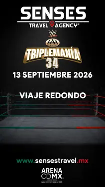 Artista: Triplemania 34<br />Recinto: Arena CDMX<br /><br />Salida: Tour desde Pachuca y Tizayuca
