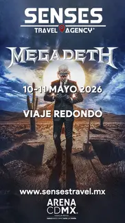 Megadeth<br>Tour desde Pachuca