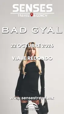 Artista: Bad Gyal<br />Recinto: Palacio de los Deportes<br /><br />Género: Urbano, Reguetón, Dancehall, Trap y Dembow<br /><br />Tour desde Pachuca, Tizayuca, Actopan, Hidalgo