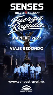 Artista: Fuerza Regida<br />Recinto: Palacio de los Deportes<br /><br />Género: Regional Mexicano, Norteña, Corridos Tumbados y Sierreño<br /><br />Tour desde Pachuca, Tizayuca, Actopan, Hidalgo