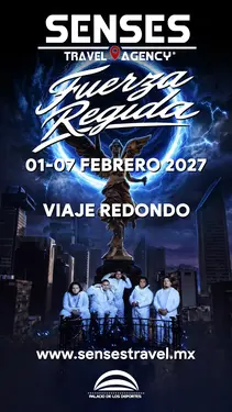 Artista: Fuerza Regida<br />Recinto: Palacio de los Deportes<br /><br />Género: Regional Mexicano, Norteña, Corridos Tumbados y Sierreño<br /><br />Tour desde Pachuca, Tizayuca, Actopan, Hidalgo