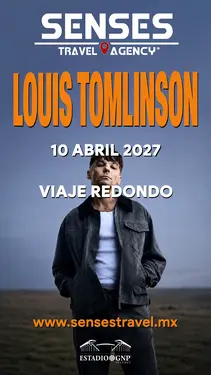 Artista: Louis Tomlinson<br />Recinto: Estadio GNP Seguros<br /><br />Género: Pop, Rock Pop<br /><br />Tour desde Pachuca, Tizayuca, Actopan, Hidalgo