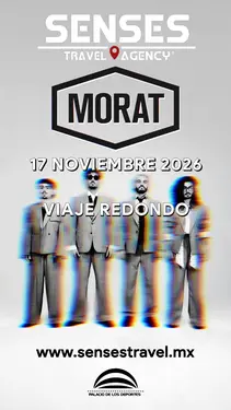 Artista: Morat<br />Recinto: Palacio de los Deportes<br /><br />Género: Pop Latino, Pop Rock y Folk<br /><br />Tour desde Pachuca, Tizayuca, Actopan, Hidalgo